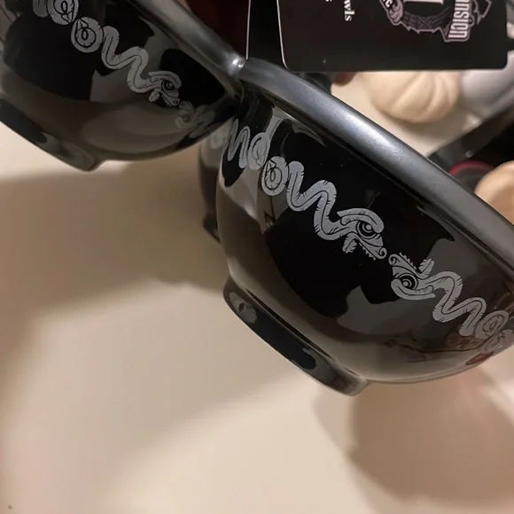 Haunted Mansion Black and Silver Serving Bowls
